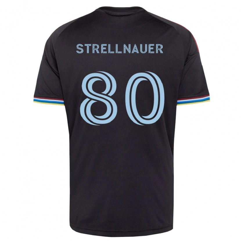 Danxen Femme Maillot Noah Strellnauer #80 Noir Bleu Ciel Tenues Domicile 2026/27 T-Shirt
