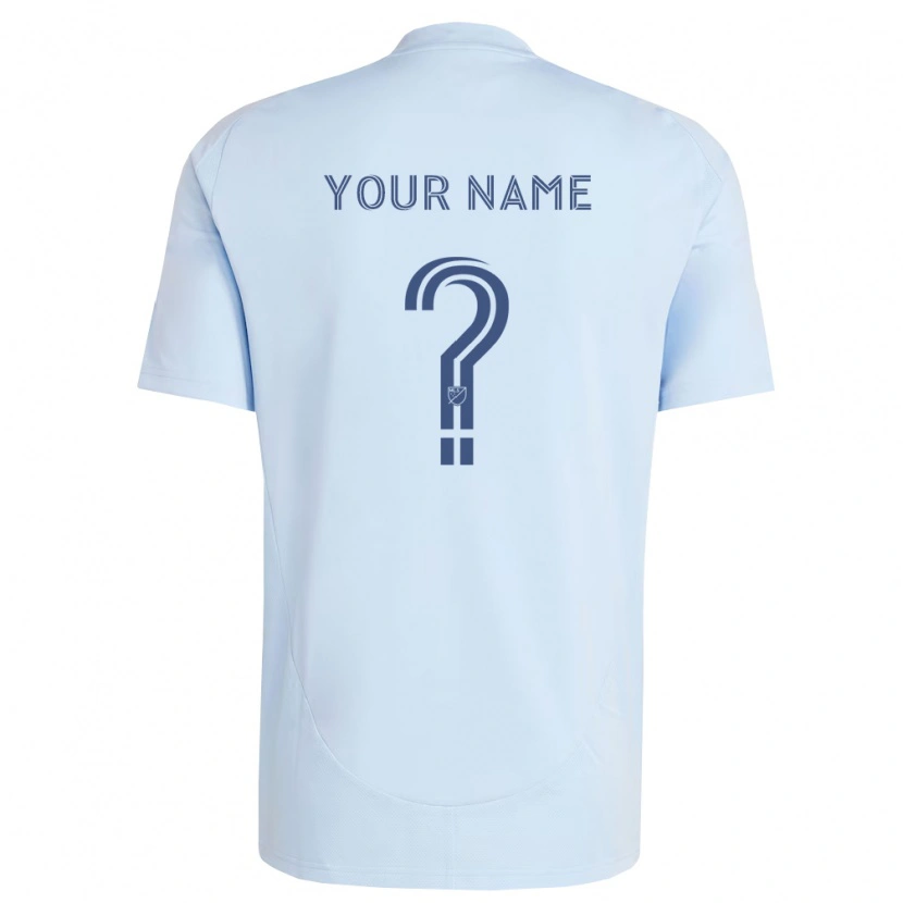 Danxen Femme Maillot Votre Nom #0 Bleu Clair Gris Clair Tenues Domicile 2026/27 T-Shirt