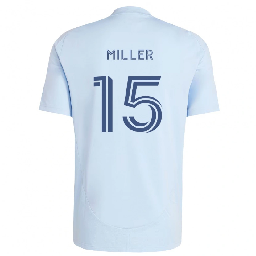 Danxen Femme Maillot Jansen Miller #15 Bleu Clair Gris Clair Tenues Domicile 2026/27 T-Shirt