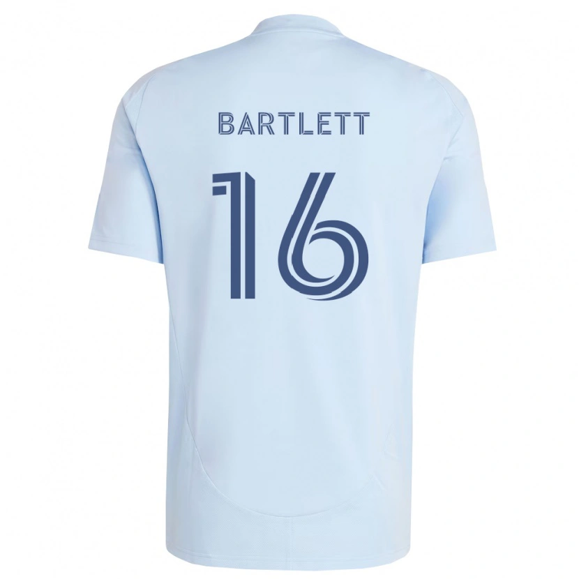Danxen Femme Maillot Jacob Bartlett #16 Bleu Clair Gris Clair Tenues Domicile 2026/27 T-Shirt
