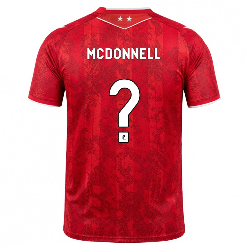 Danxen Femme Maillot Noah Mcdonnell #0 Rouge Blanc Tenues Domicile 2026/27 T-Shirt