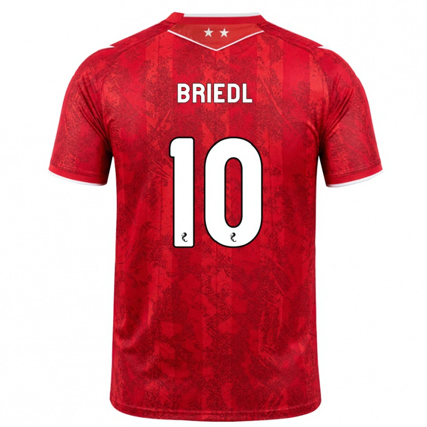 Danxen Femme Maillot Alexander Briedl #10 Rouge Blanc Tenues Domicile 2026/27 T-Shirt