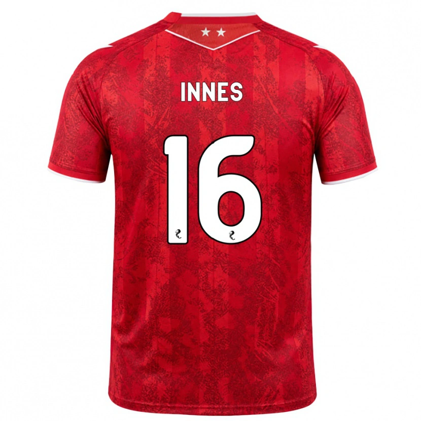 Danxen Femme Maillot Hannah Innes #16 Rouge Blanc Tenues Domicile 2026/27 T-Shirt