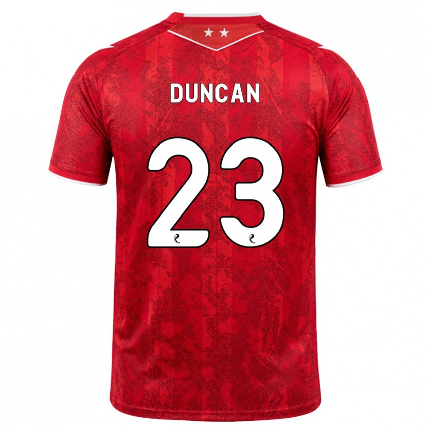 Danxen Femme Maillot Ryan Duncan #23 Rouge Blanc Tenues Domicile 2026/27 T-Shirt