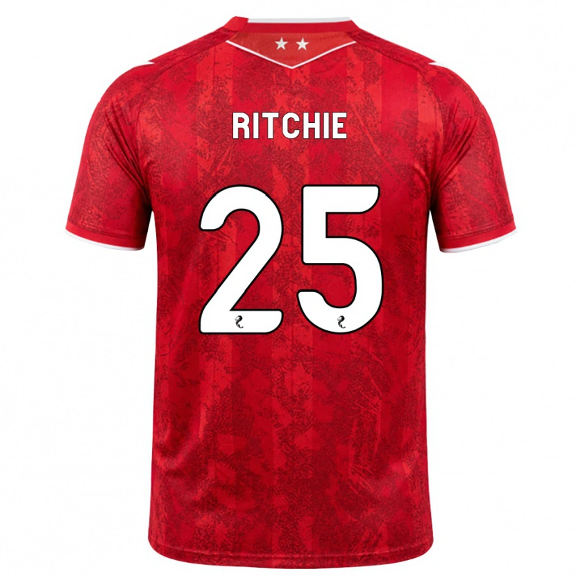 Danxen Femme Maillot Tom Ritchie #25 Rouge Blanc Tenues Domicile 2026/27 T-Shirt