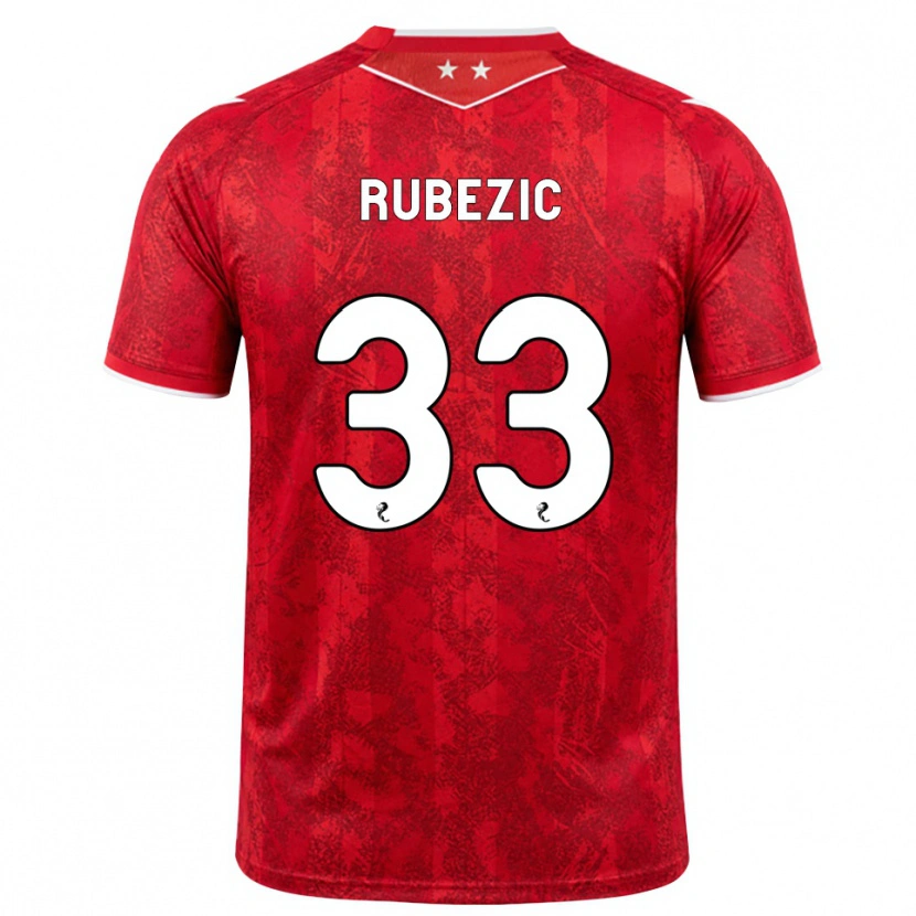 Danxen Femme Maillot Slobodan Rubezic #33 Rouge Blanc Tenues Domicile 2026/27 T-Shirt