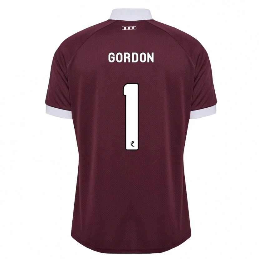 Danxen Femme Maillot Craig Gordon #1 Blanc Bordeaux Tenues Domicile 2026/27 T-Shirt