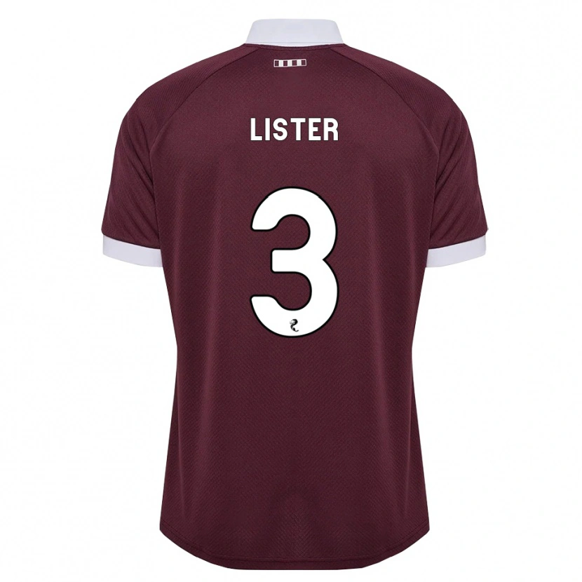 Danxen Femme Maillot Henry Lister #3 Blanc Bordeaux Tenues Domicile 2026/27 T-Shirt