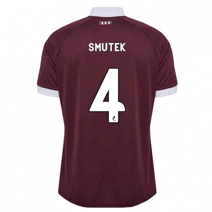 Danxen Femme Maillot Kai Smutek #4 Blanc Bordeaux Tenues Domicile 2026/27 T-Shirt