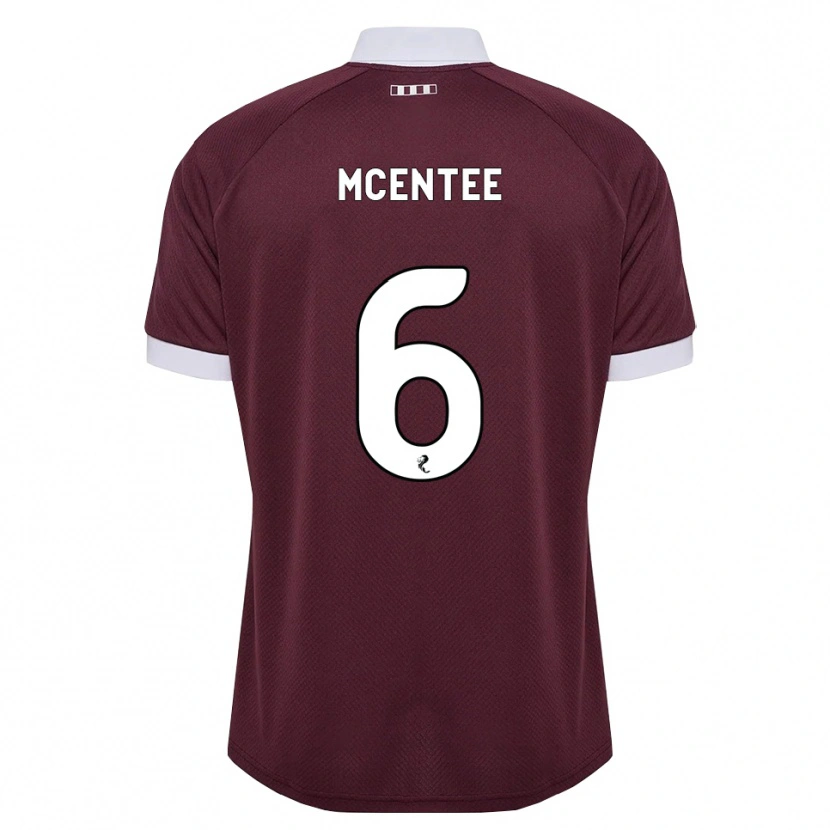Danxen Femme Maillot Oisin Mcentee #6 Blanc Bordeaux Tenues Domicile 2026/27 T-Shirt