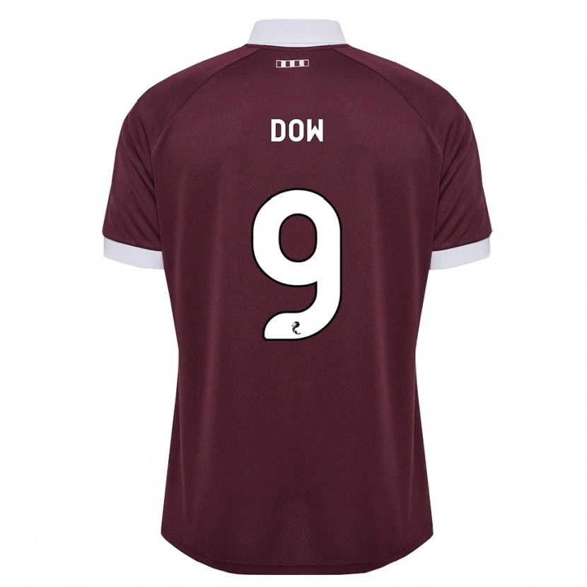 Danxen Femme Maillot Connor Dow #9 Blanc Bordeaux Tenues Domicile 2026/27 T-Shirt