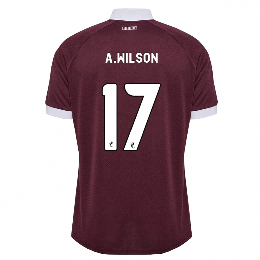 Danxen Femme Maillot Alfie Wilson #17 Blanc Bordeaux Tenues Domicile 2026/27 T-Shirt