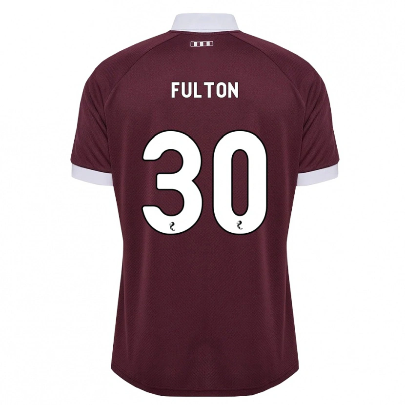 Danxen Femme Maillot Ryan Fulton #30 Blanc Bordeaux Tenues Domicile 2026/27 T-Shirt