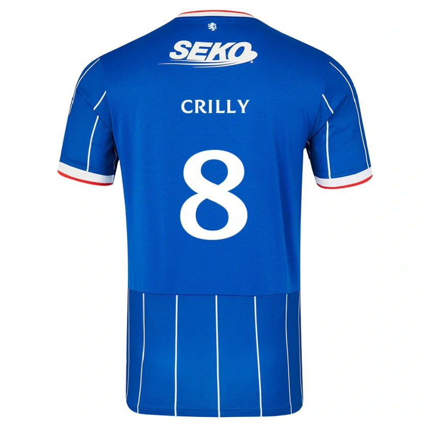 Danxen Femme Maillot Aiden Crilly #8 Rouge Bleu Blanc Tenues Domicile 2026/27 T-Shirt