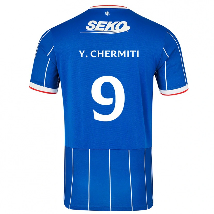 Danxen Femme Maillot Youssef Chermiti #9 Rouge Bleu Blanc Tenues Domicile 2026/27 T-Shirt