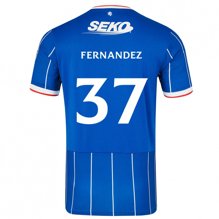 Danxen Femme Maillot Emmanuel Fernandez #37 Rouge Bleu Blanc Tenues Domicile 2026/27 T-Shirt
