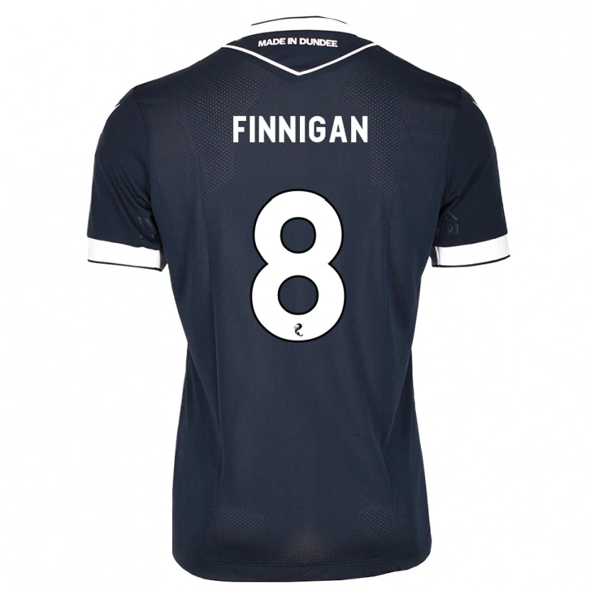 Danxen Femme Maillot Ryan Finnigan #8 Bleu Nuit Blanc Tenues Domicile 2026/27 T-Shirt