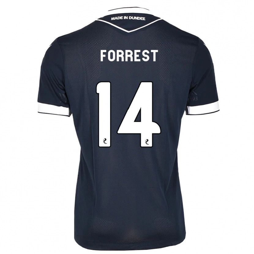 Danxen Femme Maillot Alan Forrest #14 Bleu Nuit Blanc Tenues Domicile 2026/27 T-Shirt