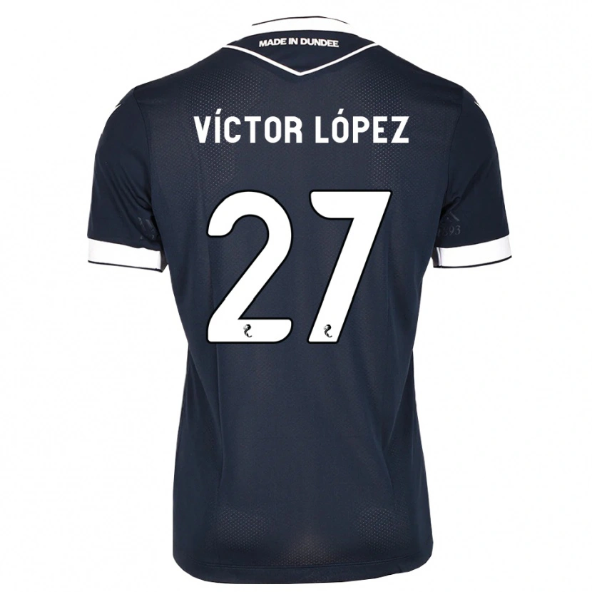 Danxen Femme Maillot Victor Lopez #27 Bleu Nuit Blanc Tenues Domicile 2026/27 T-Shirt