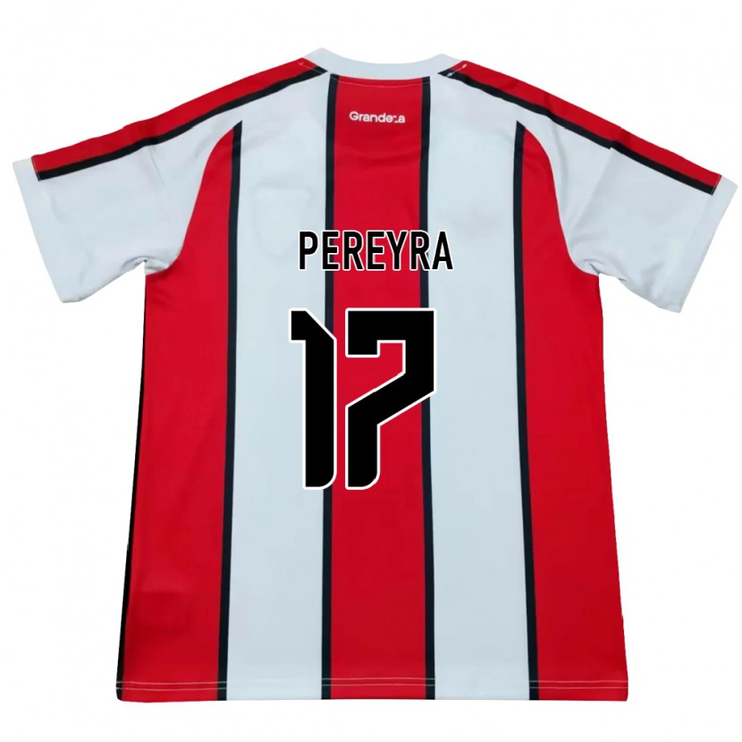 Danxen Femme Maillot Gonzalo Pereyra #17 Blanc Rouge Noir Tenues Extérieur 2026/27 T-Shirt