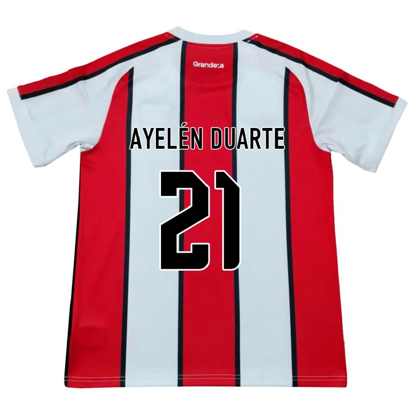 Danxen Femme Maillot Camila Ayelén Duarte #21 Blanc Rouge Noir Tenues Extérieur 2026/27 T-Shirt