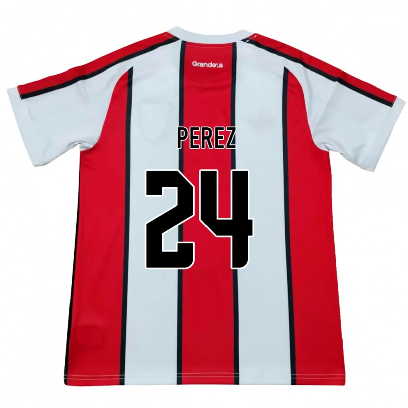 Danxen Femme Maillot Enzo Perez #24 Blanc Rouge Noir Tenues Extérieur 2026/27 T-Shirt