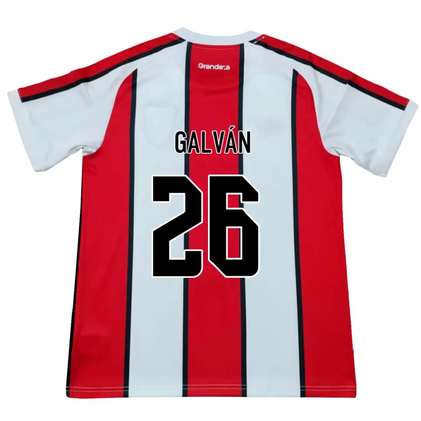 Danxen Femme Maillot Tomás Galván #26 Blanc Rouge Noir Tenues Extérieur 2026/27 T-Shirt