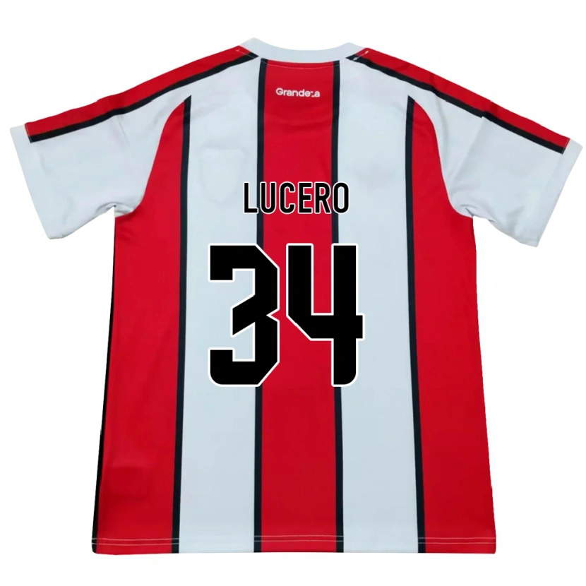 Danxen Femme Maillot Daniel Lucero #34 Blanc Rouge Noir Tenues Extérieur 2026/27 T-Shirt