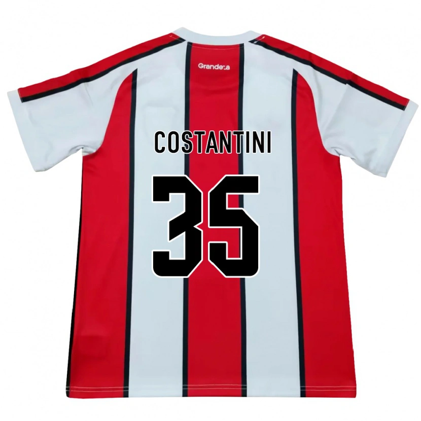 Danxen Femme Maillot Giorgio Costantini #35 Blanc Rouge Noir Tenues Extérieur 2026/27 T-Shirt