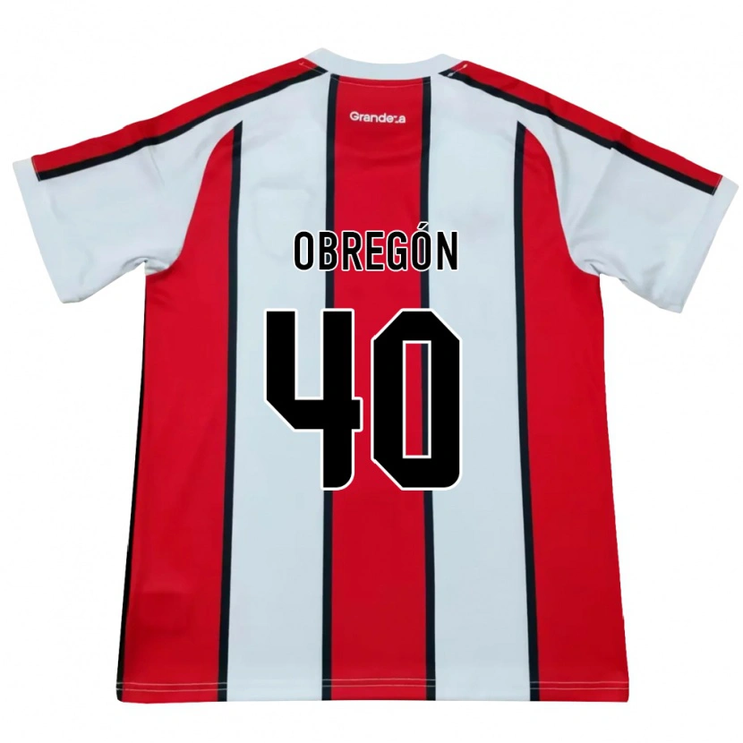 Danxen Femme Maillot Agustín Obregón #40 Blanc Rouge Noir Tenues Extérieur 2026/27 T-Shirt