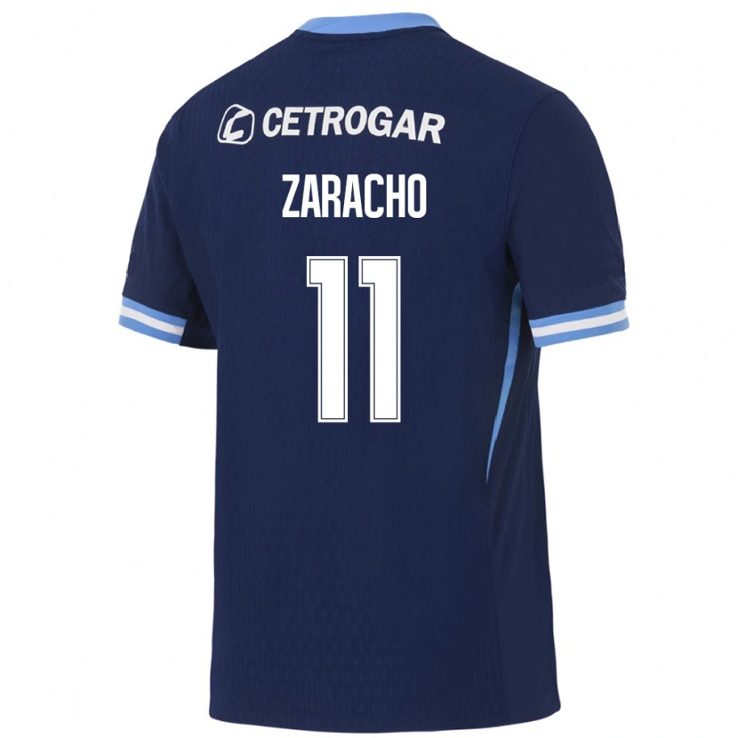 Danxen Femme Maillot Matías Zaracho #11 Bleu Royal Bleu Clair Blanc Tenues Extérieur 2026/27 T-Shirt