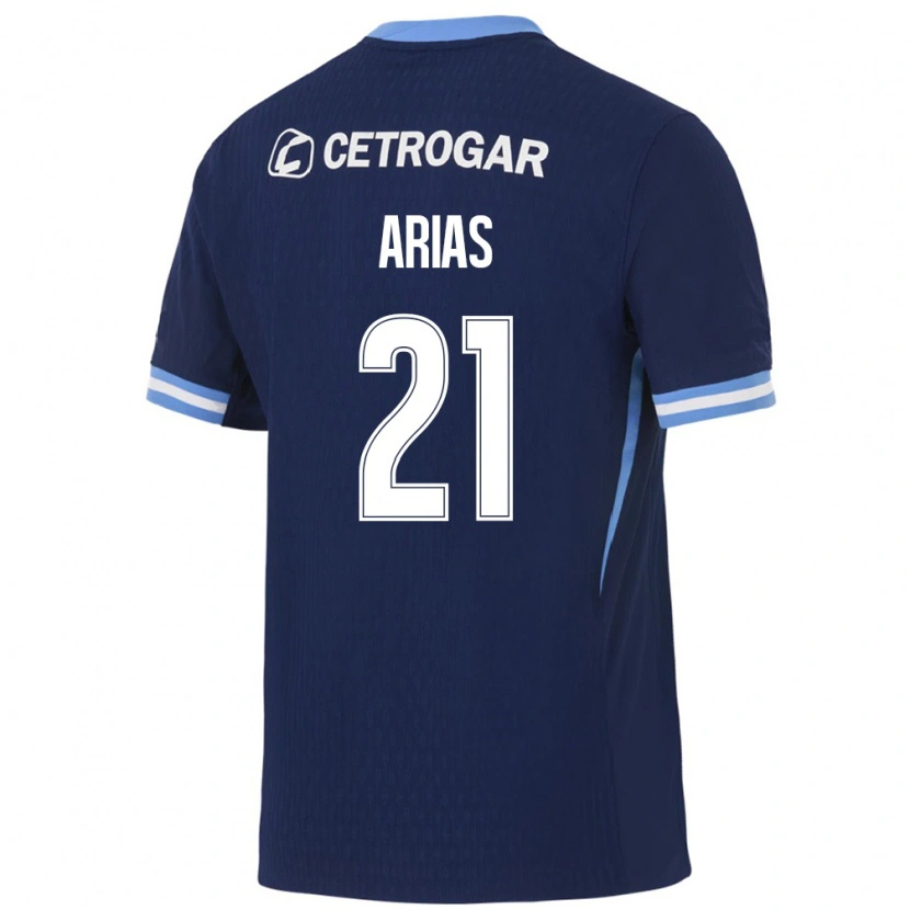 Danxen Femme Maillot Gabriel Arias #21 Bleu Royal Bleu Clair Blanc Tenues Extérieur 2026/27 T-Shirt