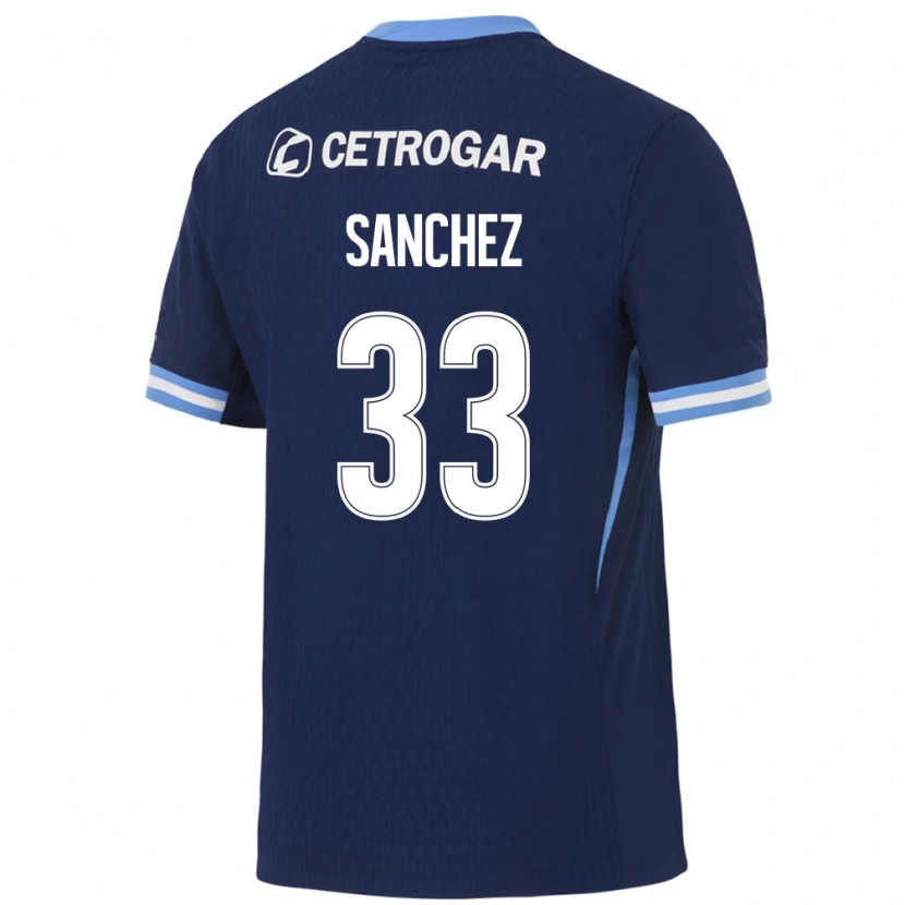 Danxen Femme Maillot Sergio Sanchez #33 Bleu Royal Bleu Clair Blanc Tenues Extérieur 2026/27 T-Shirt