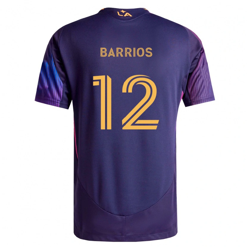 Danxen Femme Maillot Michael Barrios #12 Pourpre Foncé Jaune Tenues Extérieur 2026/27 T-Shirt