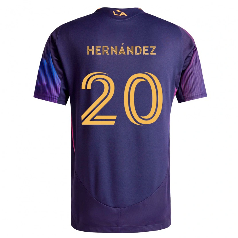 Danxen Femme Maillot Roberto Hernández #20 Pourpre Foncé Jaune Tenues Extérieur 2026/27 T-Shirt