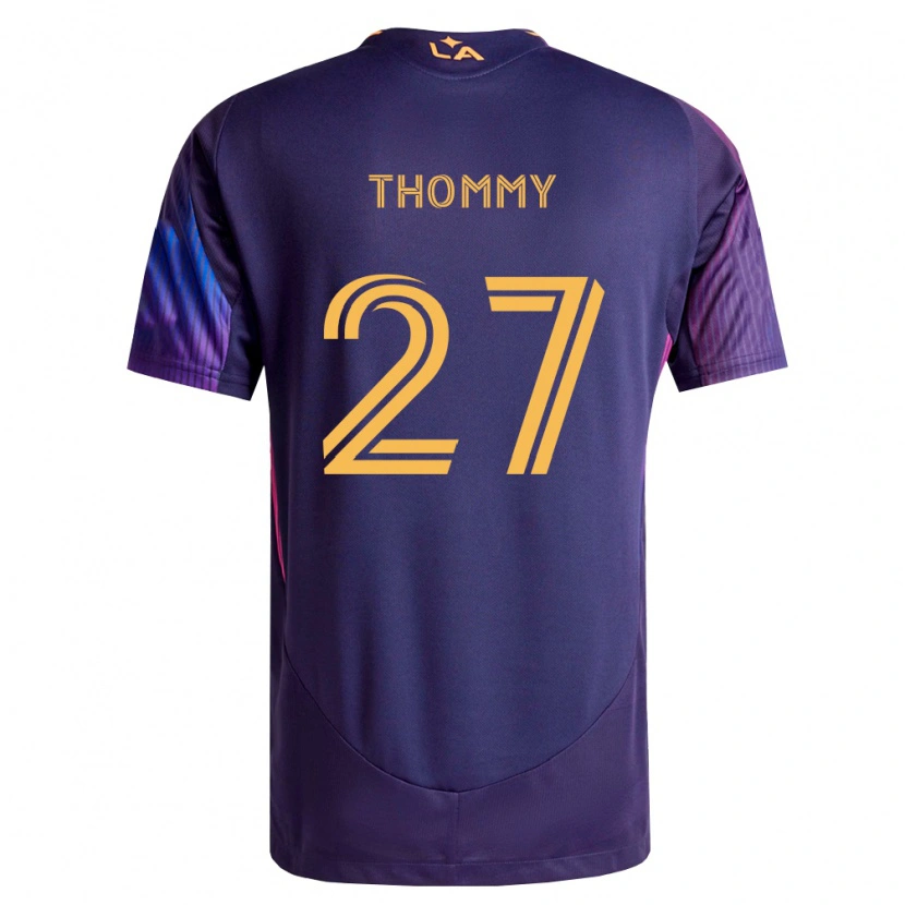 Danxen Femme Maillot Erik Thommy #27 Pourpre Foncé Jaune Tenues Extérieur 2026/27 T-Shirt