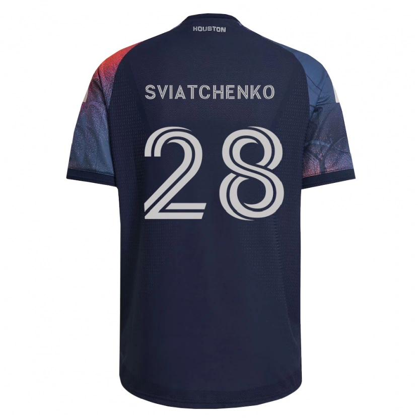 Danxen Femme Maillot Erik Sviatchenko #28 Bleu Foncé Blanc Orange Tenues Extérieur 2026/27 T-Shirt
