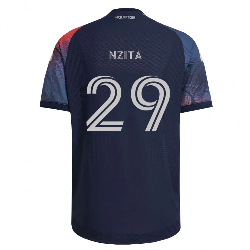 Danxen Femme Maillot Sebastiao Nzita #29 Bleu Foncé Blanc Orange Tenues Extérieur 2026/27 T-Shirt