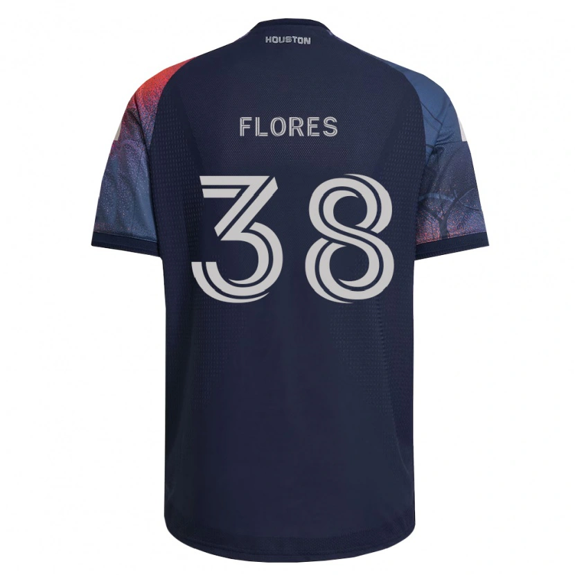 Danxen Femme Maillot Omar Flores #38 Bleu Foncé Blanc Orange Tenues Extérieur 2026/27 T-Shirt