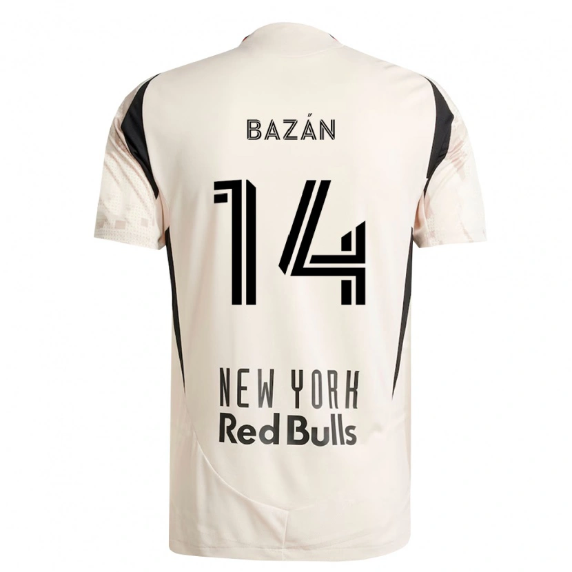 Danxen Femme Maillot Julián Bazán #14 Blanc Cassé Rouge Noir Tenues Extérieur 2026/27 T-Shirt