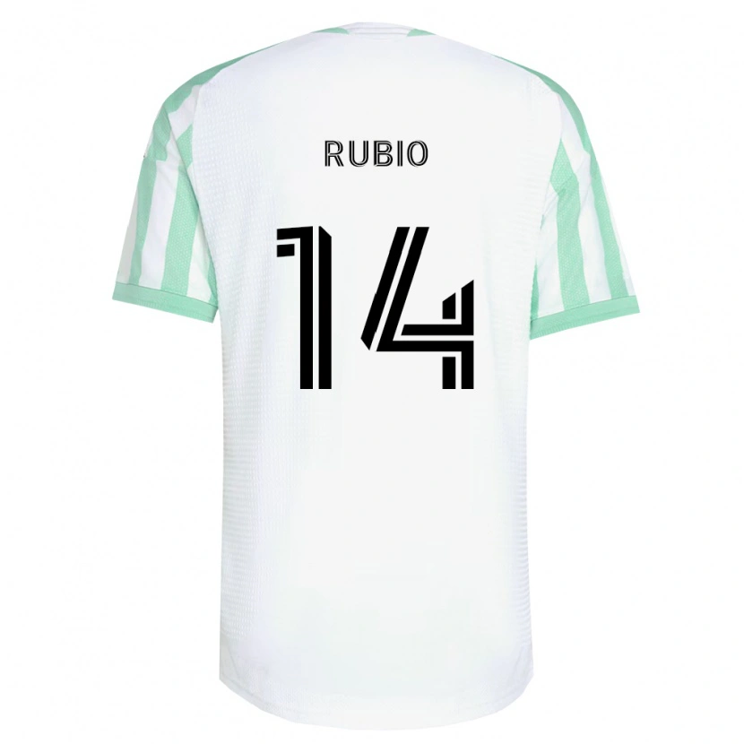 Danxen Femme Maillot Diego Rubio #14 Vert Clair Noir Blanc Tenues Extérieur 2026/27 T-Shirt