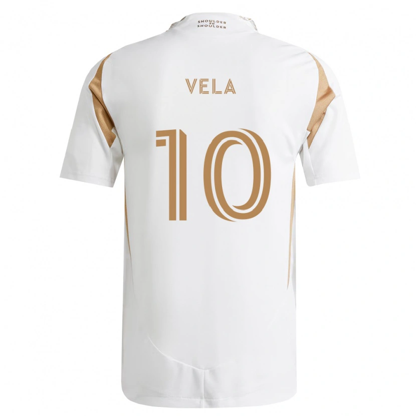Danxen Femme Maillot Carlos Vela #10 Blanc Marron Tenues Extérieur 2026/27 T-Shirt