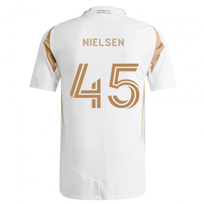 Danxen Femme Maillot Kenny Nielsen #45 Blanc Marron Tenues Extérieur 2026/27 T-Shirt
