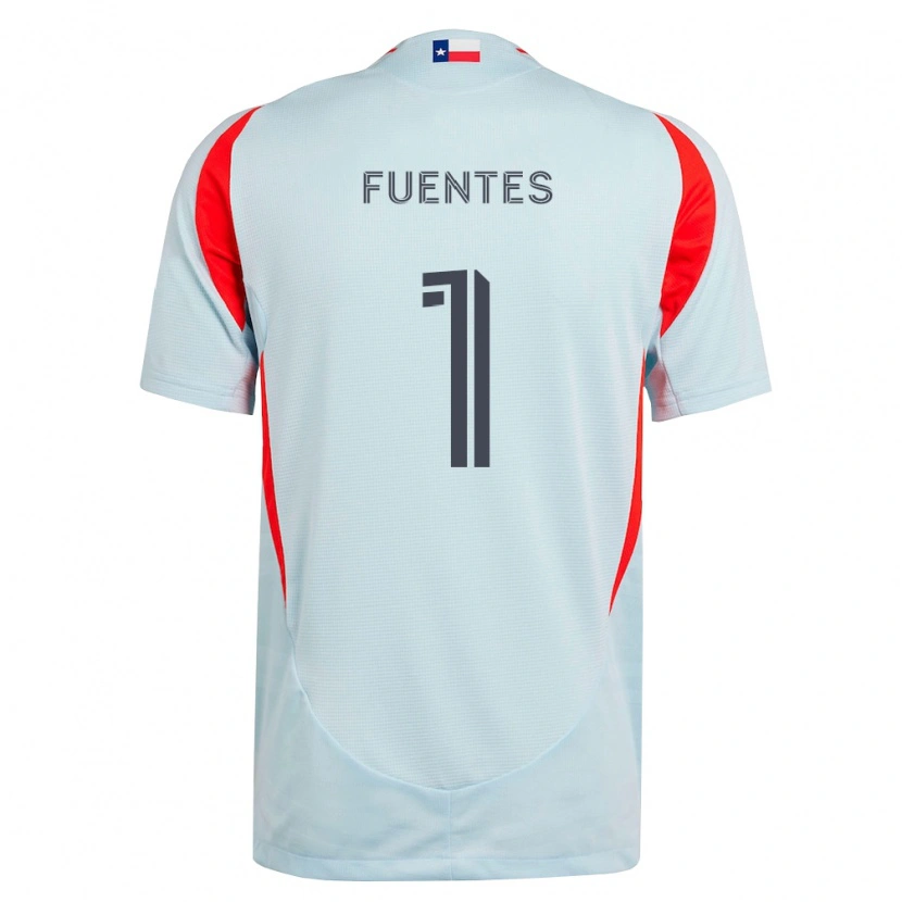 Danxen Femme Maillot Eliezer Fuentes #1 Gris Foncé Rouge Blanc Tenues Extérieur 2026/27 T-Shirt