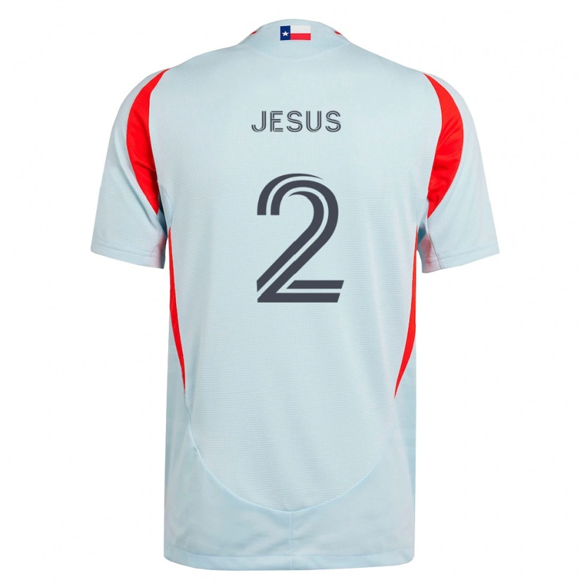 Danxen Femme Maillot Geovane Jesus #2 Gris Foncé Rouge Blanc Tenues Extérieur 2026/27 T-Shirt