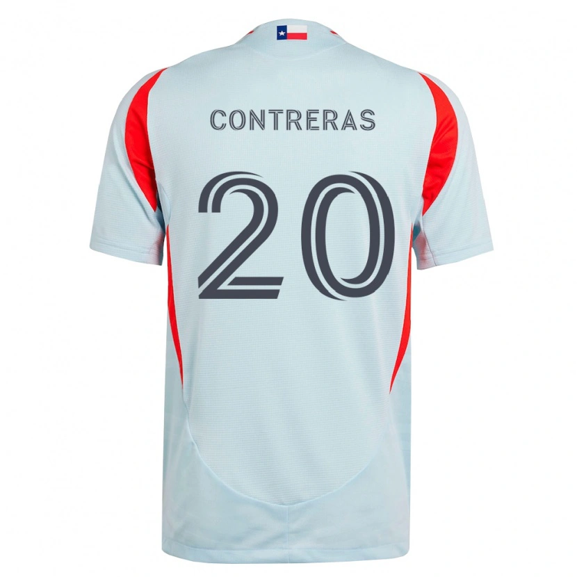 Danxen Femme Maillot Jaidyn Contreras #20 Gris Foncé Rouge Blanc Tenues Extérieur 2026/27 T-Shirt