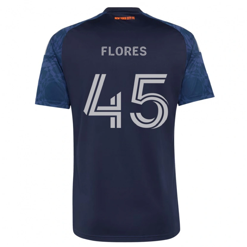 Danxen Femme Maillot Brian Flores #45 Bleu Foncé Blanc Tenues Extérieur 2026/27 T-Shirt