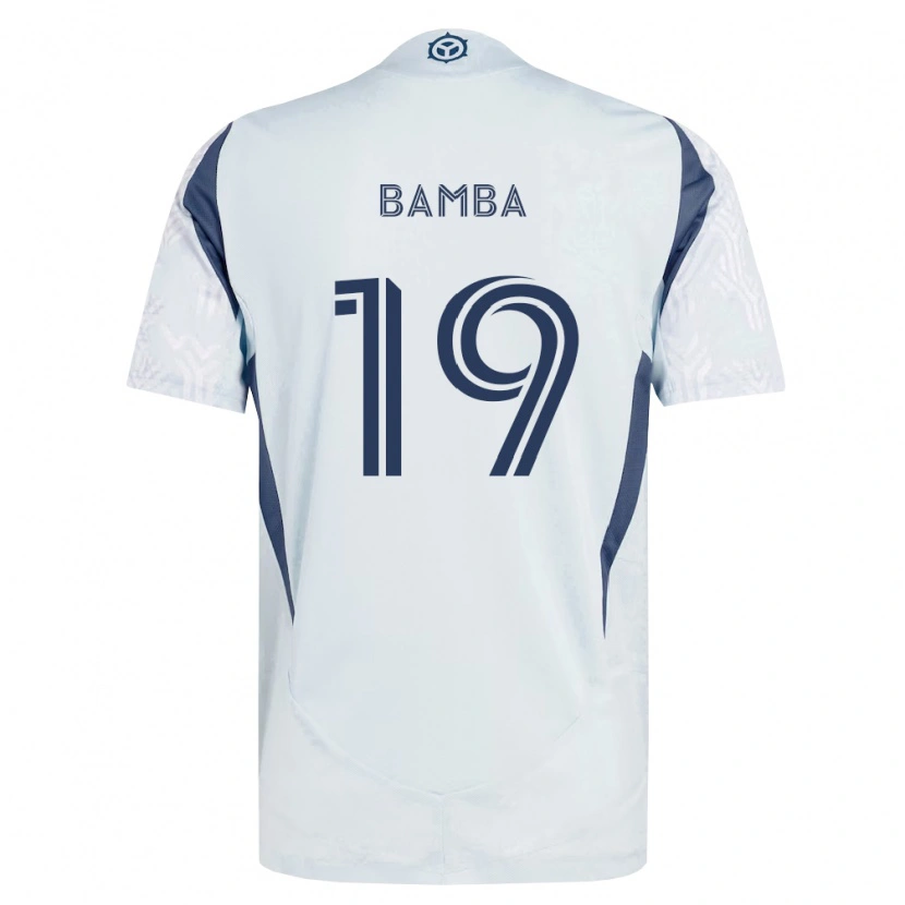Danxen Femme Maillot Jonathan Bamba #19 Bleu Gris Blanc Tenues Extérieur 2026/27 T-Shirt