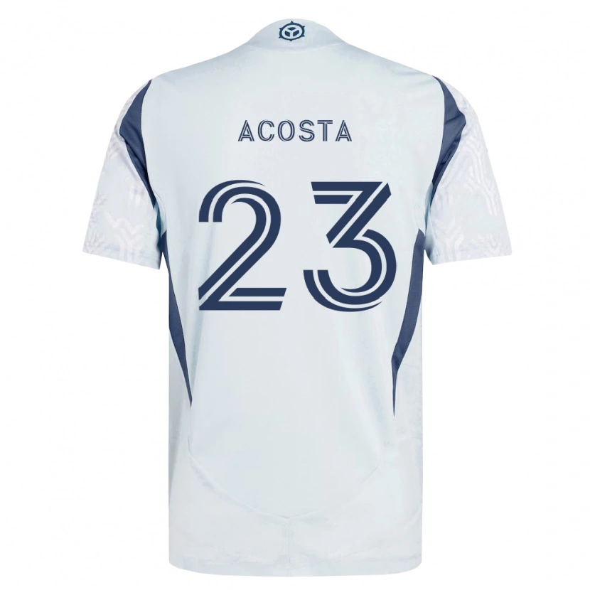 Danxen Femme Maillot Kellyn Acosta #23 Bleu Gris Blanc Tenues Extérieur 2026/27 T-Shirt
