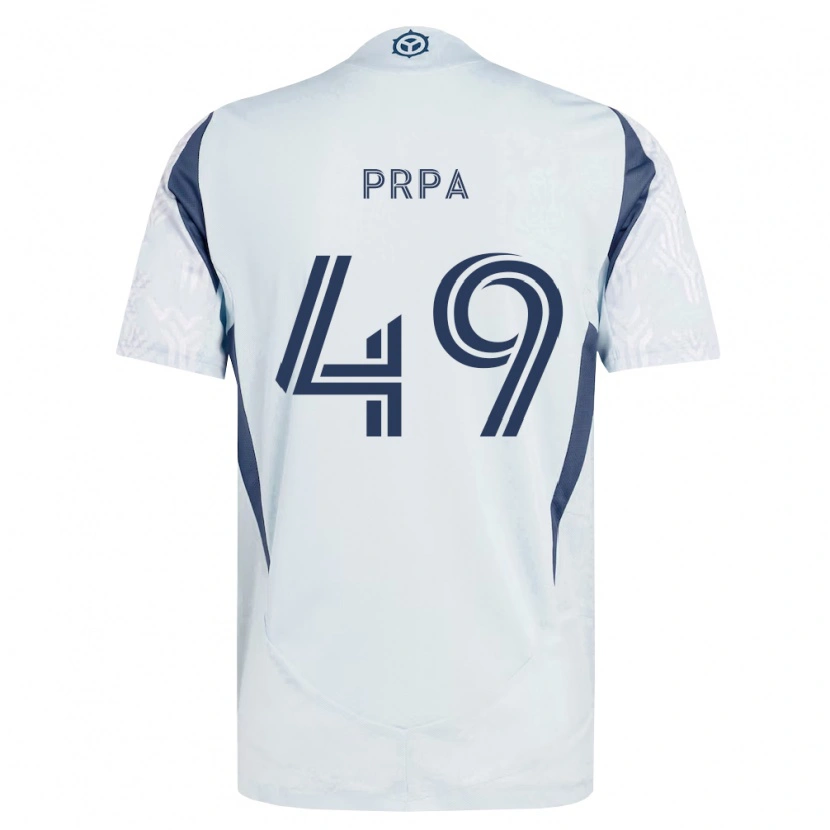 Danxen Femme Maillot Luka Prpa #49 Bleu Gris Blanc Tenues Extérieur 2026/27 T-Shirt